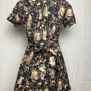 Disturbia Pixie Skeleton Black Floral Dress